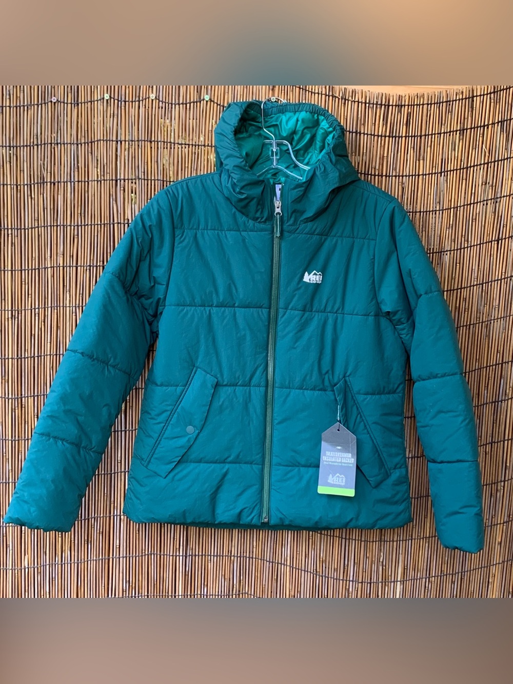 REI Kids' TrailDreamer Teal Hooded Insulated Jacket L (14-16)